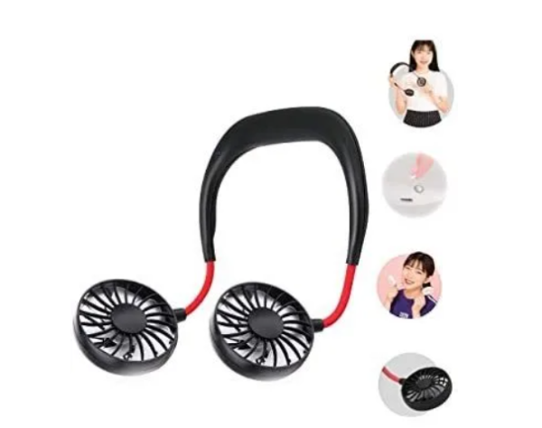 Ventilador Portátil Recargable Manos Libres Doble - Imagen 1