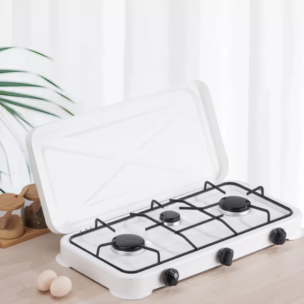 Cocina Cocinilla A Gas Encimera 3 Platos Con Tapa DELUX - Imagen 2