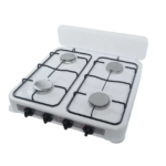 Encimera Cocina Con Tapa 4 Quemadores Gas Blanca - Imagen 3