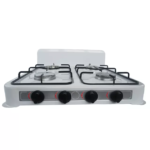Encimera Cocina Con Tapa 4 Quemadores Gas Blanca - Imagen 4