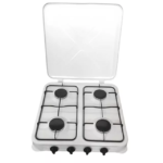 Encimera Cocina Con Tapa 4 Quemadores Gas Blanca - Imagen 5