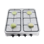 Encimera Cocina Con Tapa 4 Quemadores Gas Blanca - Imagen 2