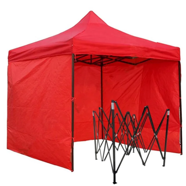 Toldo Plegable 3x3 Lona engomada con Paredes laterales - Imagen 2