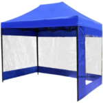 Paredes Laterales Transparente Para Toldo Plegable 2x3 Azul