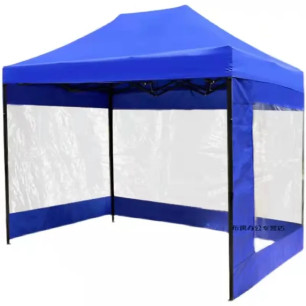 Paredes Laterales Transparente Para Toldo Plegable 2x3 Azul - Imagen 1