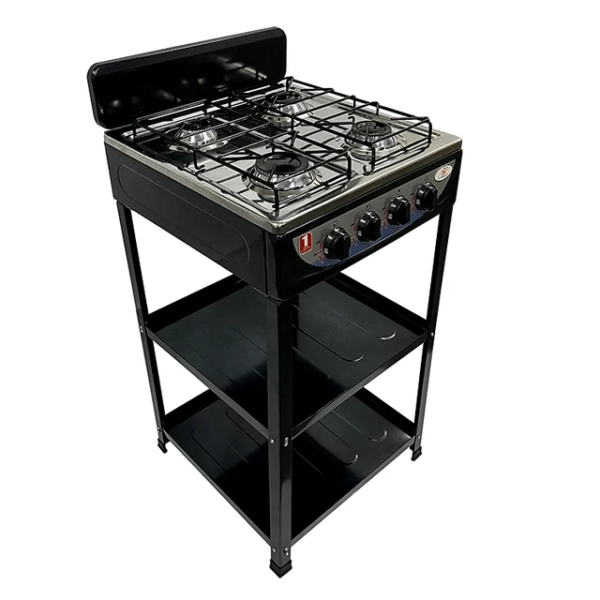 Cocina Encimera Gas 4 Quemadores Con 2 Repisas - Imagen 4