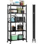 Estante Metálico Plegable con Ruedas Multiuso - Imagen 3
