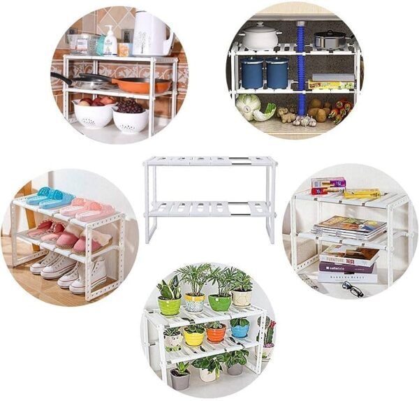 Estante organizador multiuso Ajustable Cocina, Baño - Imagen 1