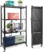 Estante Metálico Plegable con Ruedas Multiuso - Imagen 2