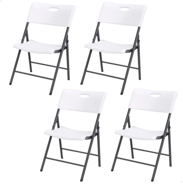 Pack 4 Sillas Plegables Blanca Eventos - Imagen 1