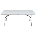 Mesa Plegable Tipo Maleta 152 cm Blanca - Imagen 2