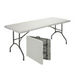 Mesa Plegable Tipo Maleta 152 cm Blanca