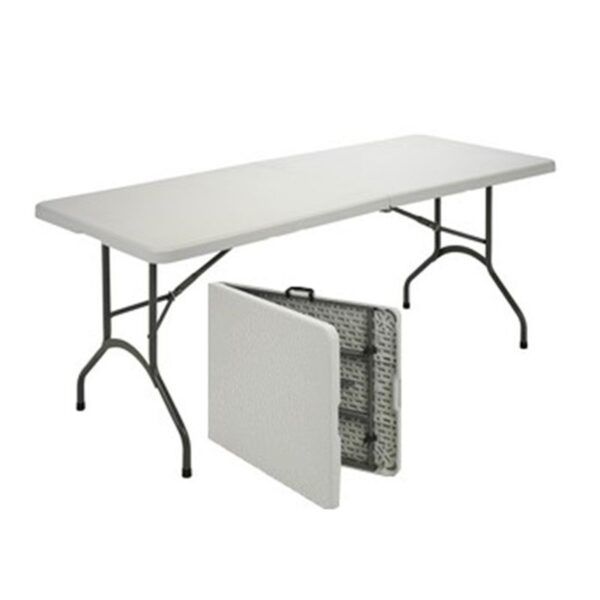 Mesa Plegable Tipo Maleta 152 cm Blanca - Imagen 1