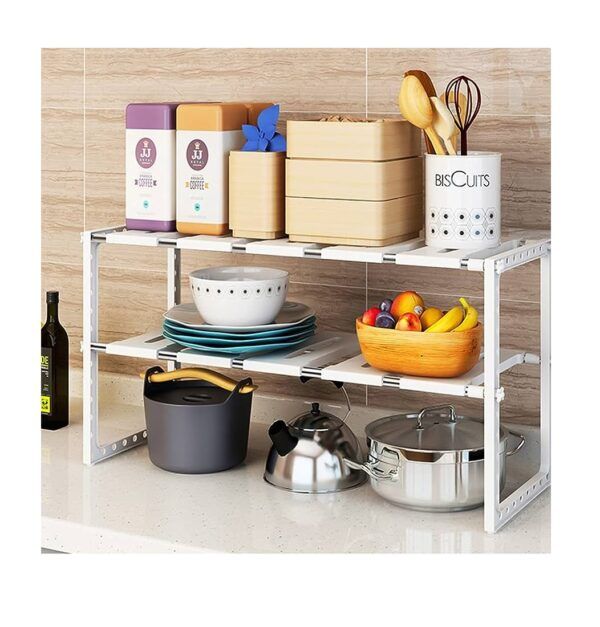 Estante organizador multiuso Ajustable Cocina, Baño - Imagen 4