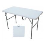 Mesa Plegable Tipo Maleta 120 cm Blanca - Imagen 3