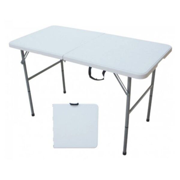 Mesa Plegable Tipo Maleta 120 cm Blanca - Imagen 3
