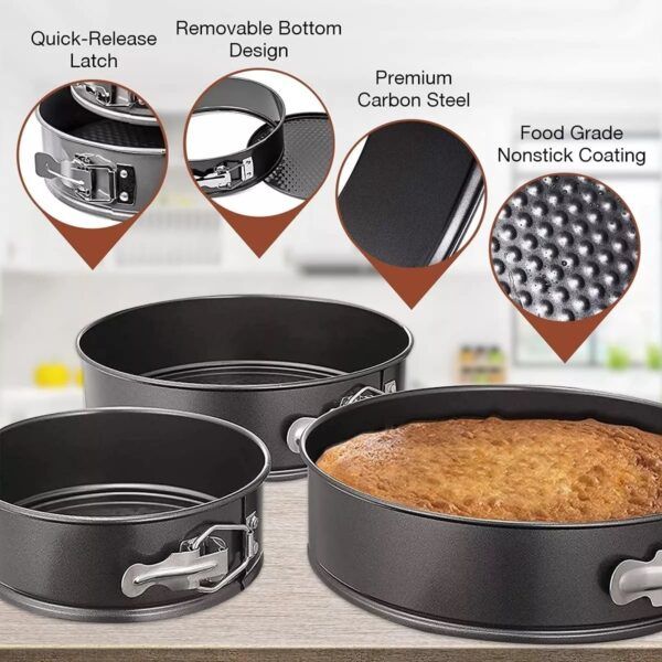 Molde Torta Desmontable Set 3 Pieza N°24/26/28 Cms - Imagen 2