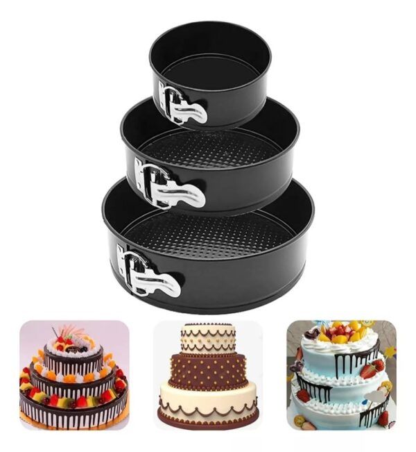 Molde Torta Desmontable Set 3 Pieza N°24/26/28 Cms - Imagen 1