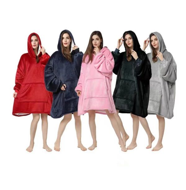 Poleron Sherpa De Capucha De Polar Para Invierno Adulto - Imagen 1