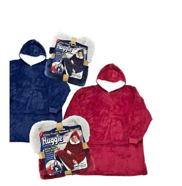 Poleron Sherpa De Capucha De Polar Para Invierno Adulto - Imagen 2