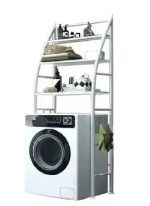 Organizador Estante De Lavadora Baño Rack 3 Niveles Color Blanco - Imagen 5