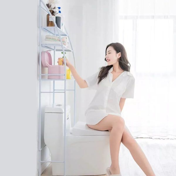 Organizador Estante De Lavadora Baño Rack 3 Niveles Color Blanco - Imagen 2